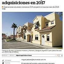 Suman 20 fusiones y adquisiciones en 2017